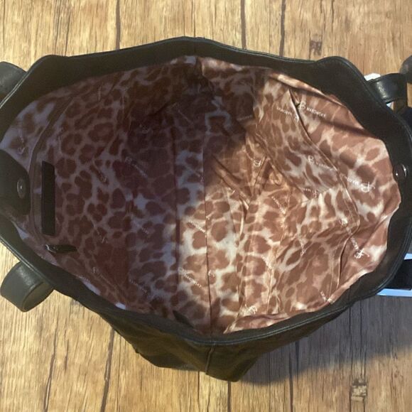 Black B. Makowsky Leather HOBO Bag - Picture 4 of 6